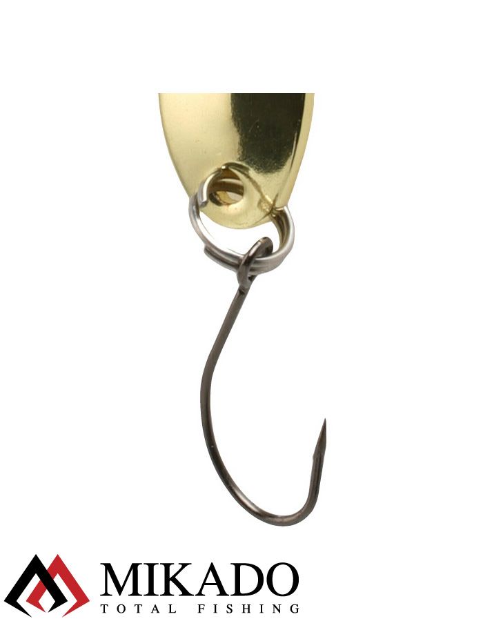 Блесна колеблющаяся Mikado MINI 2.5 г., 2.4 см., золото-золото