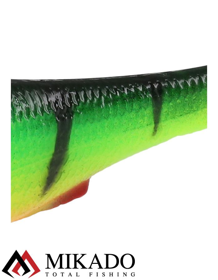 Виброхвост Mikado REAL FISH 10 см., 7.8 г., FIRETIGER (4 шт.)