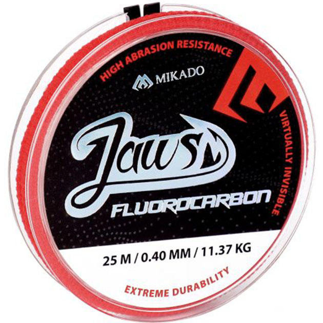Леска флюрокарбоновая Mikado JAWS FLUOROCARBON 0,45 (25 м) - 13.44 кг.