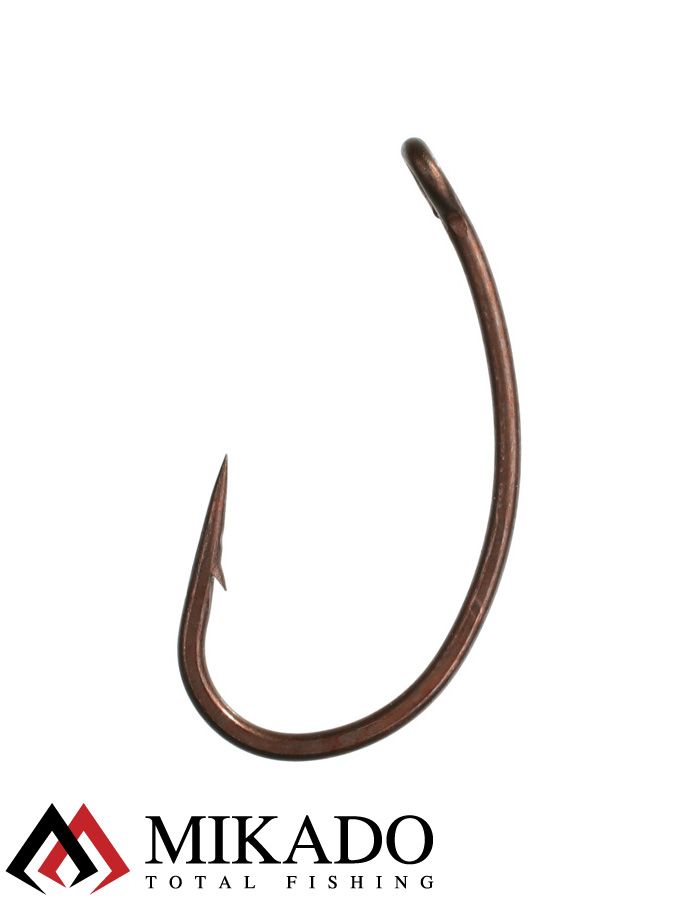 Крючки Mikado Carp Fine Line с покрытием никель + тефлон -  12009 № 2 (с ушком) ( 10 шт.)