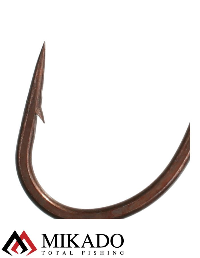 Крючки Mikado Carp Fine Line с покрытием никель + тефлон -  12009 № 2 (с ушком) ( 10 шт.)