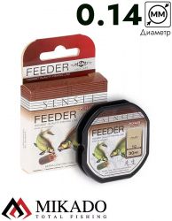 Леска мононить Mikado SENSEI FEEDER 0,14 (30 м) - 3.30 кг.