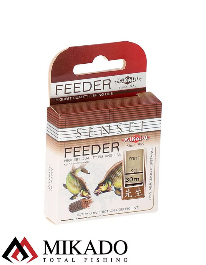 Леска мононить Mikado SENSEI FEEDER 0,14 (30 м) - 3.30 кг.
