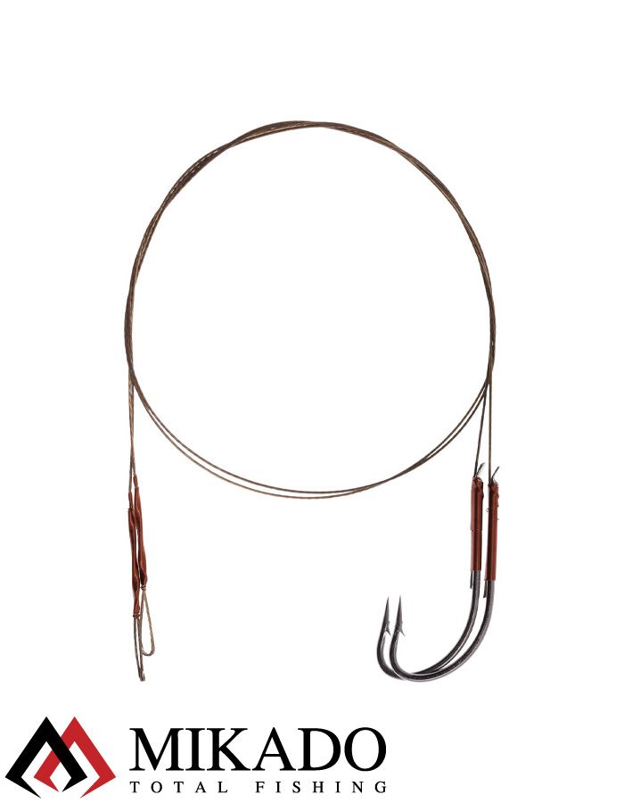 Поводок стальной Mikado X-Plode с крючком 30 см., 10 кг. ( 2 шт.), ZG11-027