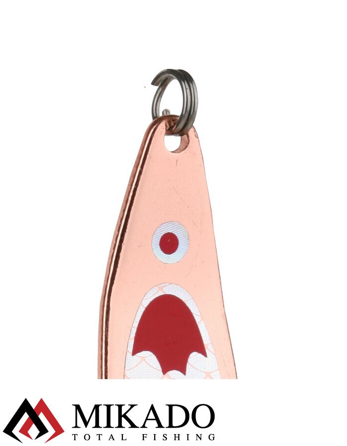 Блесна колеблющаяся Mikado ABRA №2, 17 г., 7.6 см., медь, красный