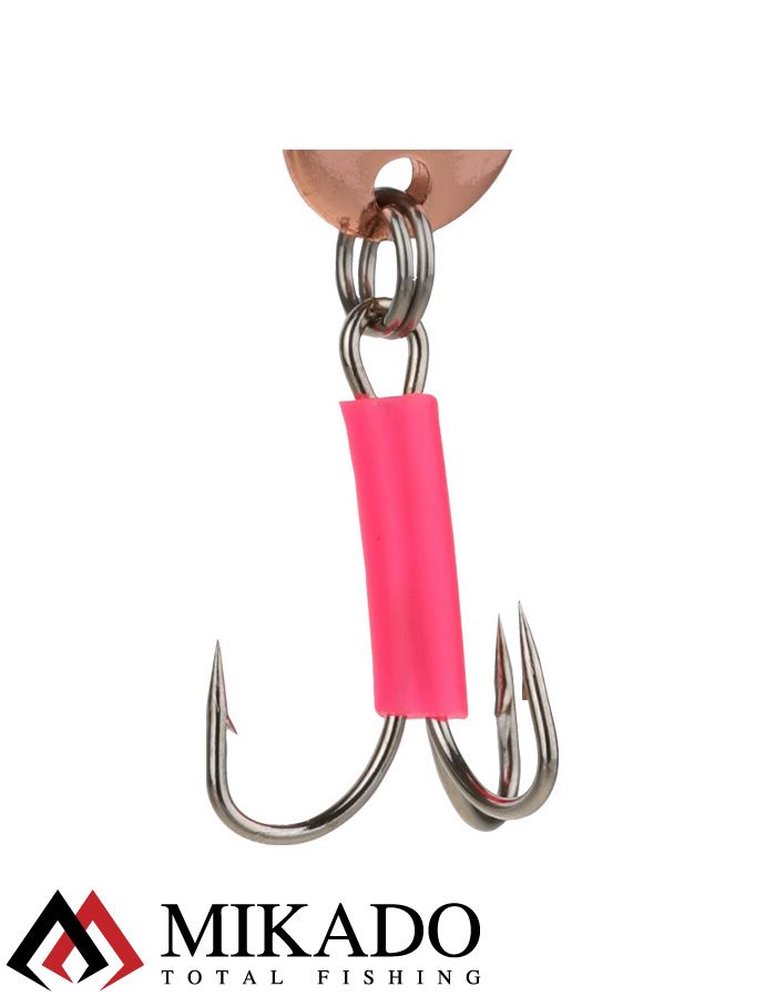 Блесна колеблющаяся Mikado ABRA №2, 17 г., 7.6 см., медь, красный