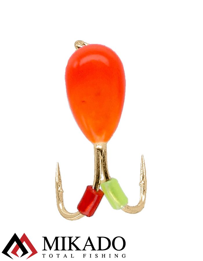 Мормышка Mikado Ice Bug вес 0,83 г., длина 9,5 мм. цвет оранжевый/золотой