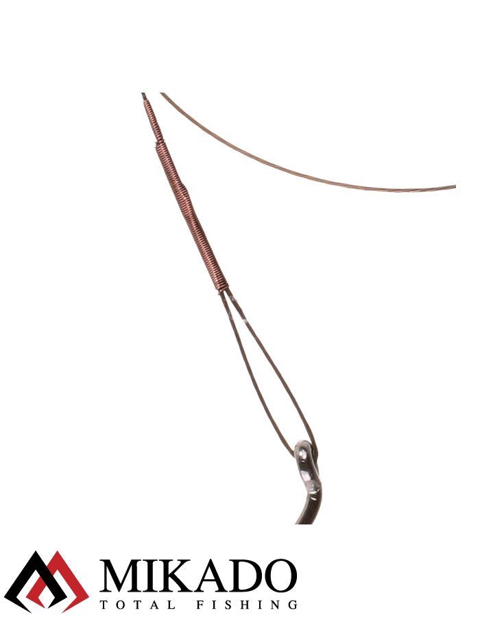 Поводок стальной Mikado X-Plode с крючком 30 см., 10 кг. ( 2 шт.), ZG11-028