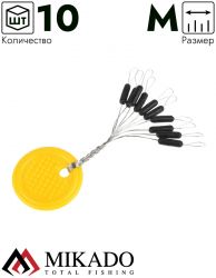 Стопоры резиновые Mikado чёрные TROUT CAMPIONE ATC-S01 M ( 10 шт.)