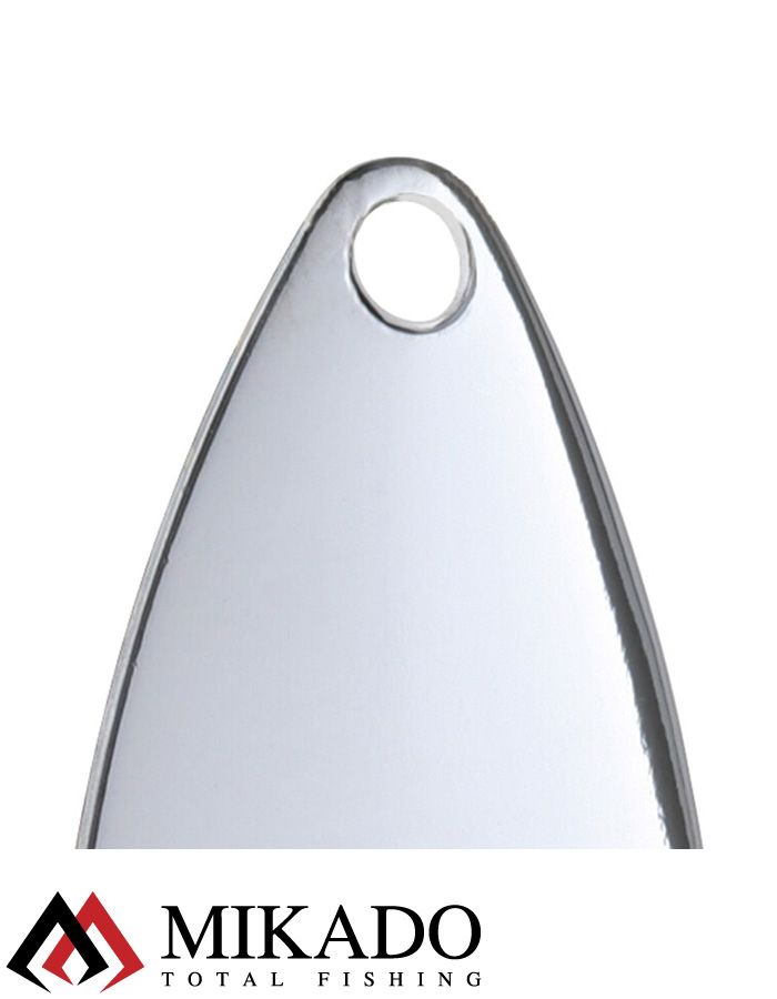 Блесна вращающаяся Mikado STREAM №4, 14 г., серебро 00, длина лепестка 60 мм.