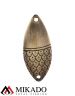Блесна колеблющаяся Mikado ROACH №1, 8 г., 4.2 см., состаренная латунь