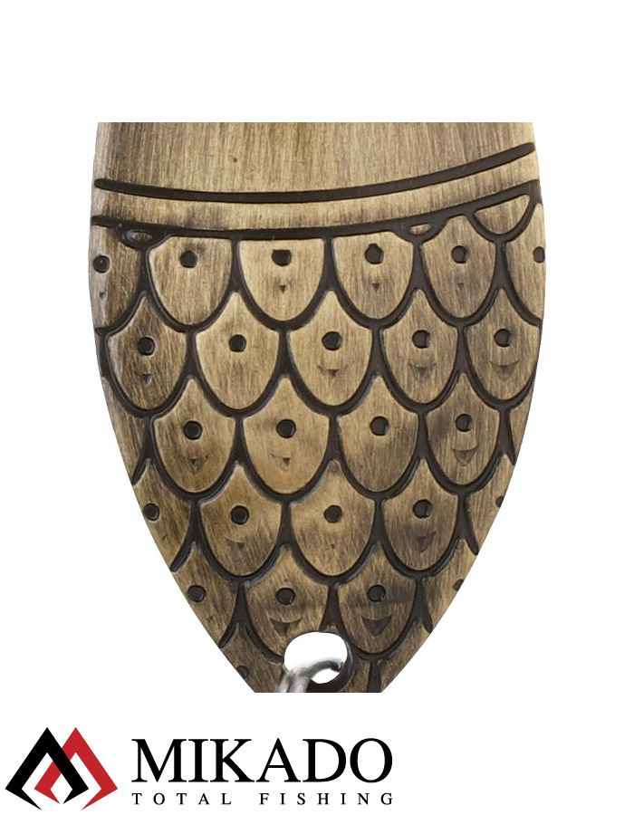 Блесна колеблющаяся Mikado ROACH №1, 8 г., 4.2 см., состаренная латунь