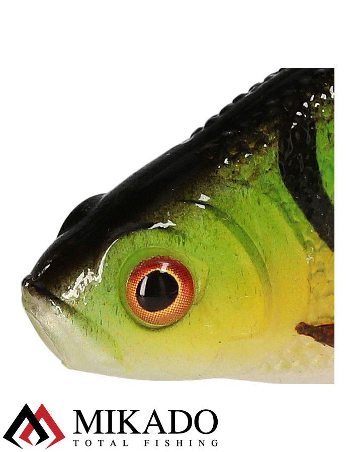 Виброхвост Mikado MFT ROACH 12см., 25гр., окунь (4шт.)