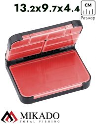 Коробочка рыболовная Mikado, двухсторонняя (13,2 x 9,7 x 4,4 см.), UAC-H1904