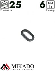 Кольцо Mikado овальной формы 6.0 мм. (черный) ( 25 шт.)