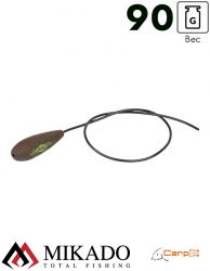 Грузило карповое Mikado с антизакручивателем. отцентрованное (тёмно-зелёный) 18G  90 г.