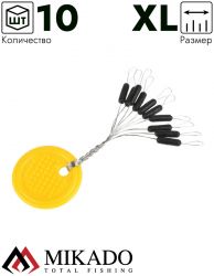 Стопоры резиновые Mikado чёрные TROUT CAMPIONE ATC-S01 XL ( 10 шт.)