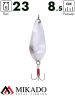 Блесна колеблющаяся Mikado DANCER №4, 23 г., 8.5 см., состаренное серебро