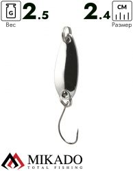 Блесна колеблющаяся Mikado MINI 2.5 г., 2.4 см., серебро-серебро