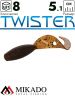 Твистер Mikado TWISTER 51 мм., 1.5 г. BROWN PUMPKIN (8 шт.)