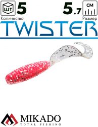 Твистер Mikado TWISTER 57 мм., 2.2 г., 106 (5 шт.)