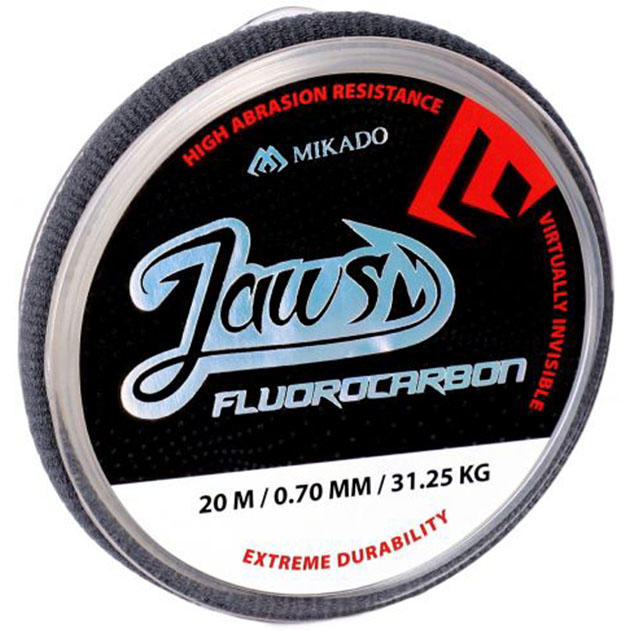 Леска флюрокарбоновая Mikado JAWS FLUOROCARBON 0,70 (20 м) - 31.25 кг.