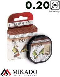 Леска мононить Mikado SENSEI FEEDER 0,20 (30 м) - 6.00 кг.