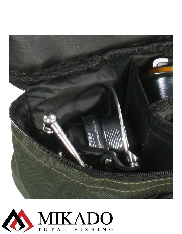 Сумка для рыболовных катушек Mikado R002G (20 х 13.5 х 9см.) зелёная