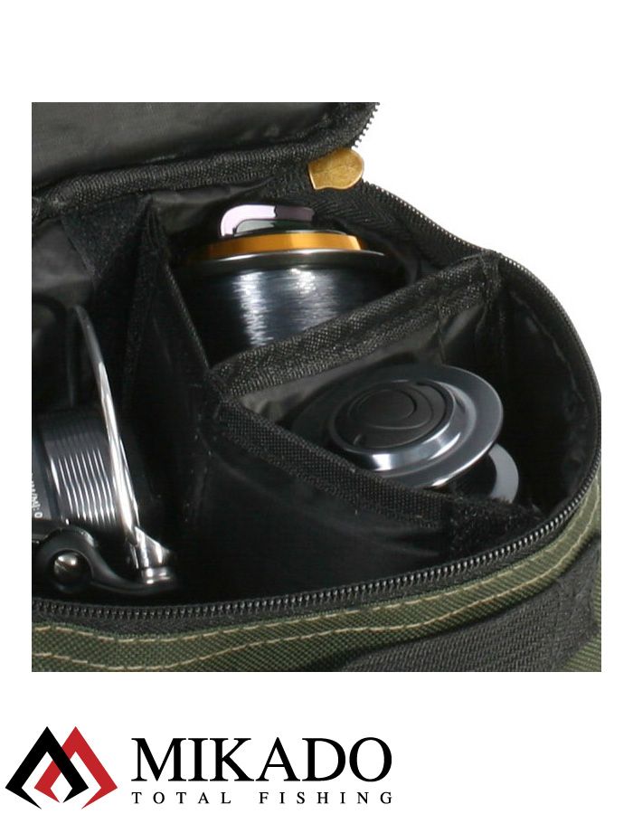 Сумка для рыболовных катушек Mikado R002G (20 х 13.5 х 9см.) зелёная