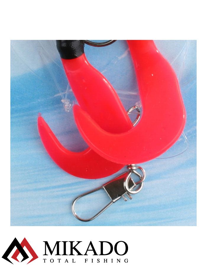 Морская оснастка Mikado PILK TWIST JIGHEAD RIG 5.5 см, 6 г. (2шт.) BLACK/RED