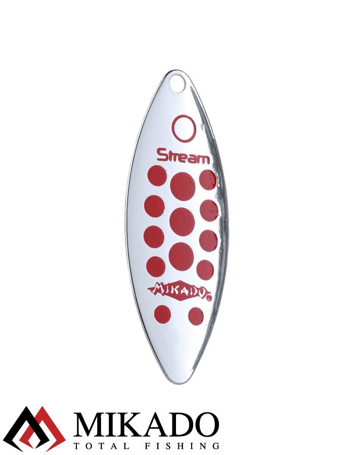Блесна вращающаяся Mikado STREAM №4, 14 г., серебро 10, длина лепестка 60 мм.