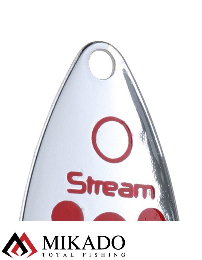 Блесна вращающаяся Mikado STREAM №4, 14 г., серебро 10, длина лепестка 60 мм.
