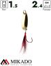 Блесна колеблющаяся Mikado MINI с хвостом 1.5 г., 2.4 см., золото-золото