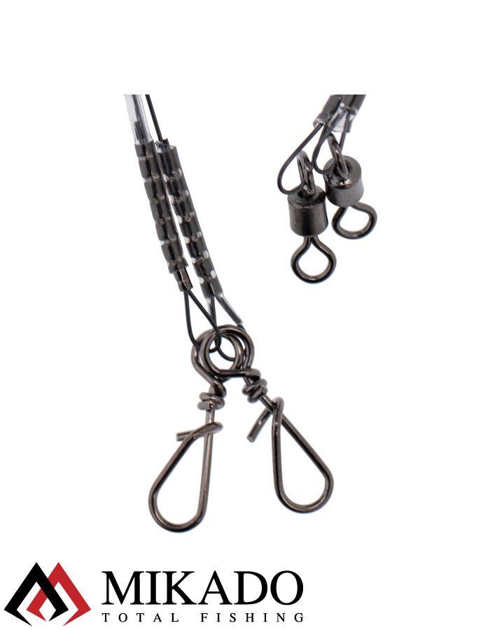 Поводок титановый Mikado JAWS STRONG 35cm/18кг.( 2 шт.)