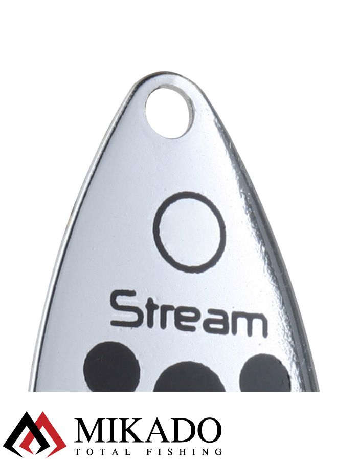 Блесна вращающаяся Mikado STREAM №4, 14 г., серебро 11, длина лепестка 60 мм.