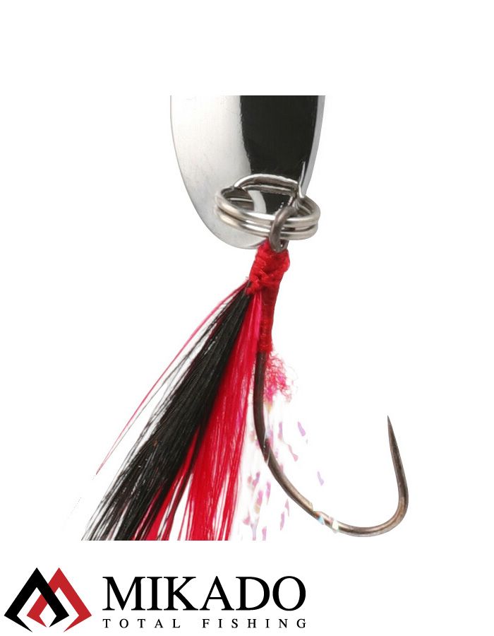 Блесна колеблющаяся Mikado MINI с хвостом 1.5 г., 2.4 см., серебро-серебро