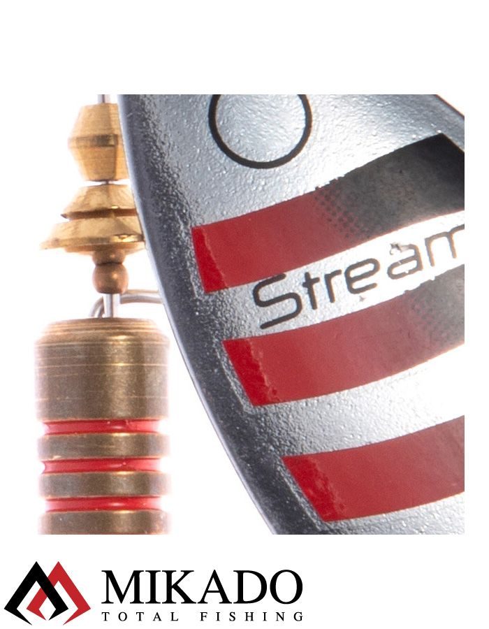 Блесна вращающаяся Mikado STREAM №4, 14 г., серебро 20 HOLO, длина лепестка 60 мм.