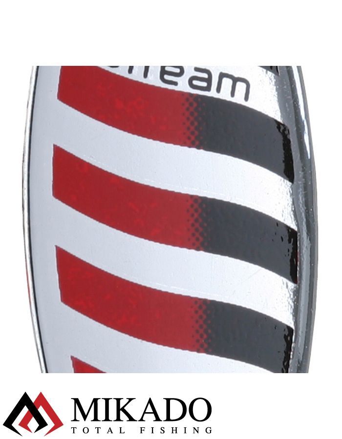 Блесна вращающаяся Mikado STREAM №4, 14 г., серебро 20 HOLO, длина лепестка 60 мм.