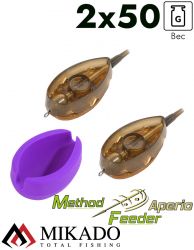 Набор методных кормушек Mikado Aperio XL 2x50 г. + форма