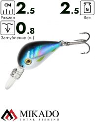 Воблер Mikado DUENDE 2,5 см.//BLUE BLEAK - всплывающий/medium (2,5г /до 0,8м)