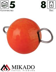 Чебурашка разборная Mikado 8 г. красный (5 шт.)