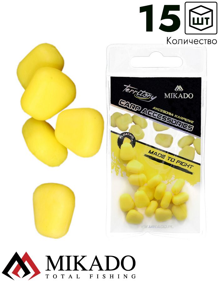 Кукуруза полиуретановая Mikado всплывающая (желтая) (15 шт )
