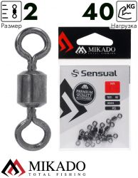 Вертлюжок роликовый Mikado № 2, тест 40 кг. (5 шт.)