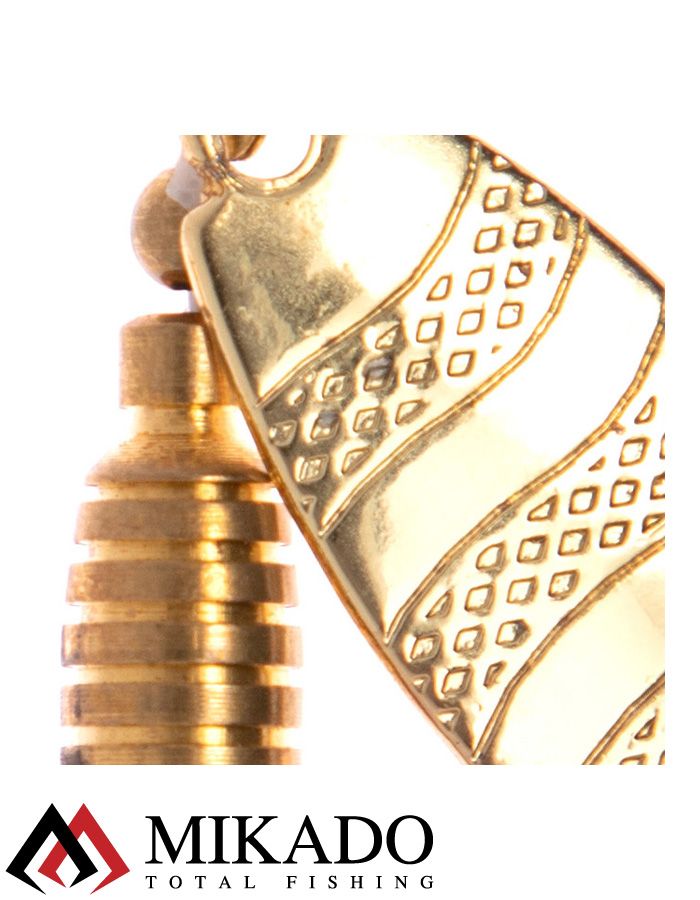Блесна вращающаяся Mikado DRONE №4, 23.5 г., золото 01, длина лепестка 54 мм.