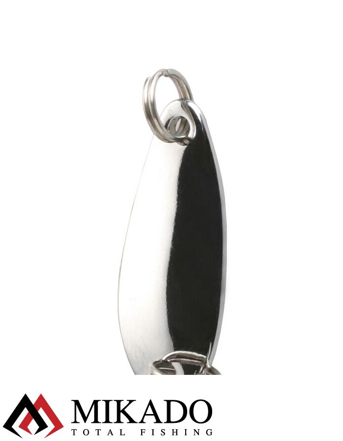 Блесна колеблющаяся Mikado MINI с хвостом 2.5 г., 2.4 см., серебро-серебро