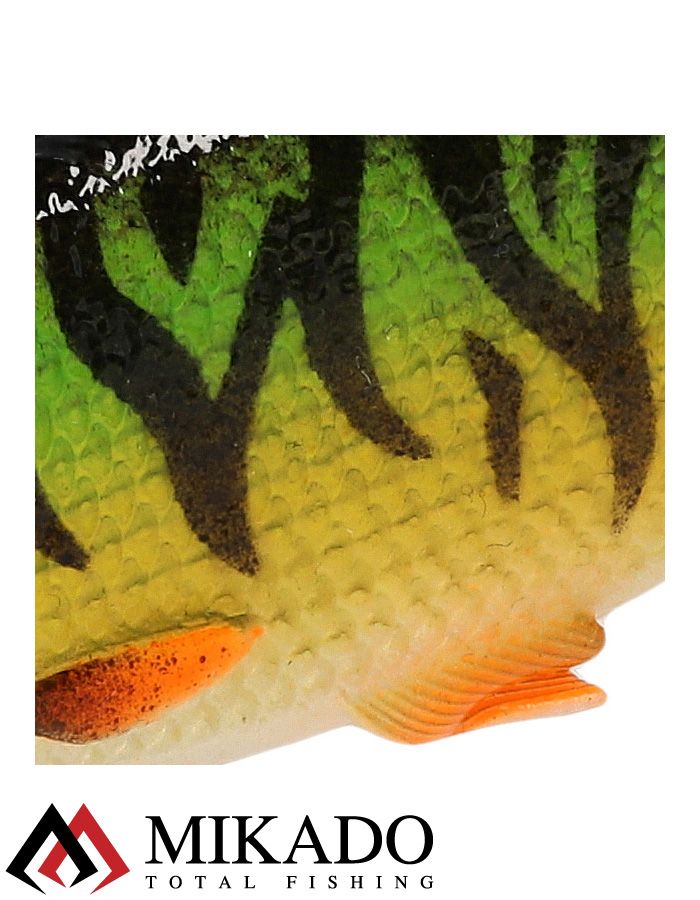 Виброхвост Mikado MFT ROACH 8см., 8гр., окунь (4шт.)
