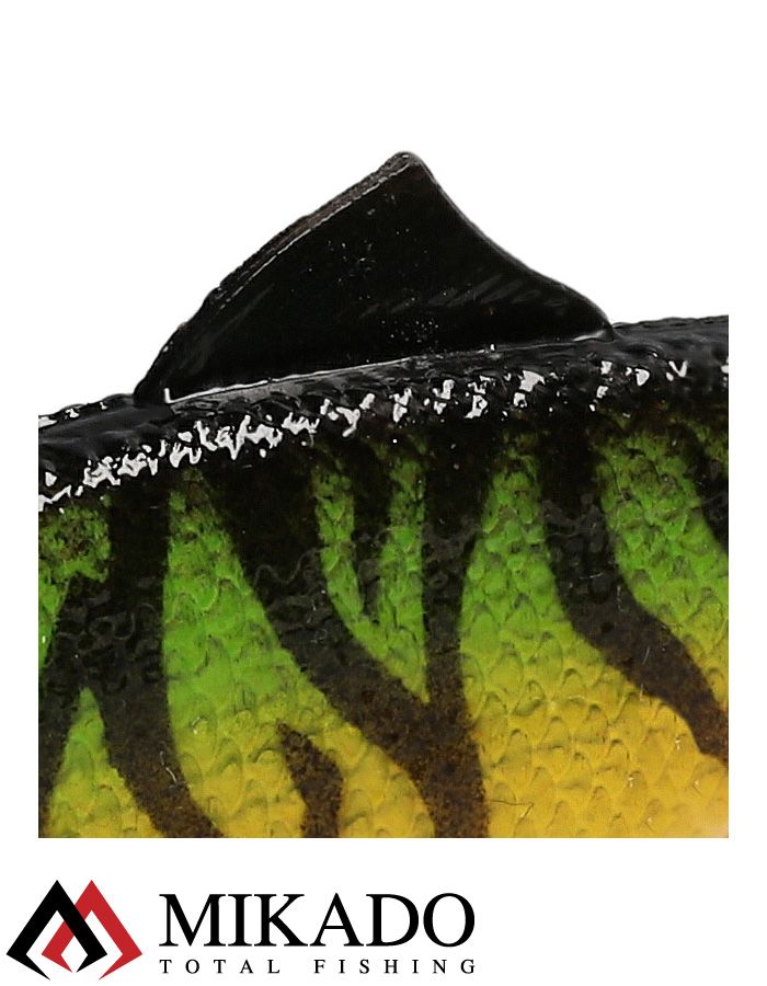 Виброхвост Mikado MFT ROACH 8см., 8гр., окунь (4шт.)