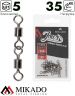 Вертлюг роликовый Mikado JAWS двойной, 3.6см., 35кг. (5шт.)
