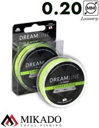 Плетеный шнур Mikado DREAMLINE Competition 0.20 fluo green (10 м) - 20.83 кг.