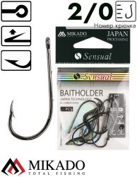 Крючки Mikado SENSUAL - BAITHOLDER № 2/0 BN (с ушком) ( 10 шт.)